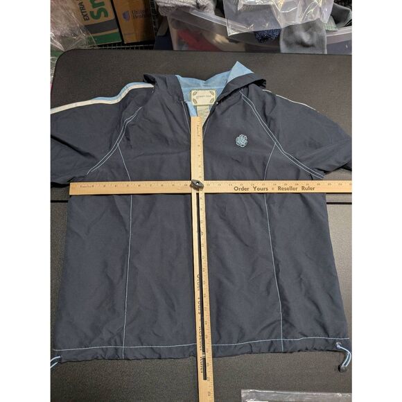 Green Tea Navy Blue Full-zip Hooded Windbreaker and Jogger Set Women's Size XL - Picture 6 of 11